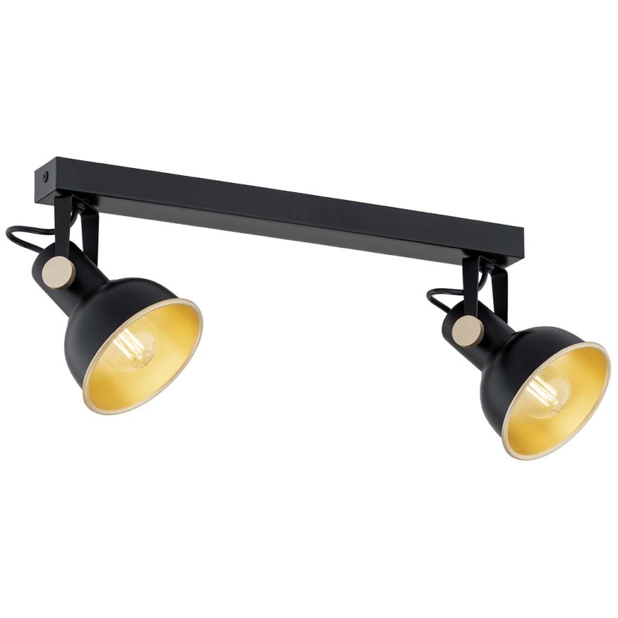 Argon 7142 - Reflektorska lampa LENORA 2xE14/7W/230V crno