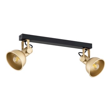 Argon 7144 - Reflektorska lampa LENORA 2xE14/7W/230V zlatna/crno