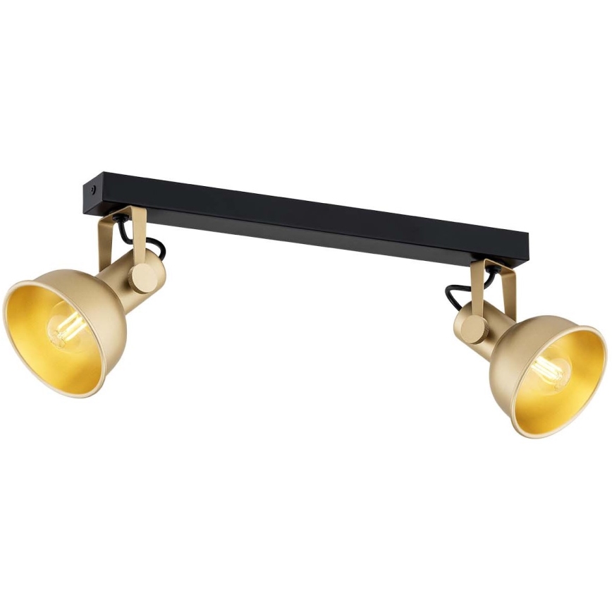 Argon 7144 - Reflektorska lampa LENORA 2xE14/7W/230V zlatna/crno