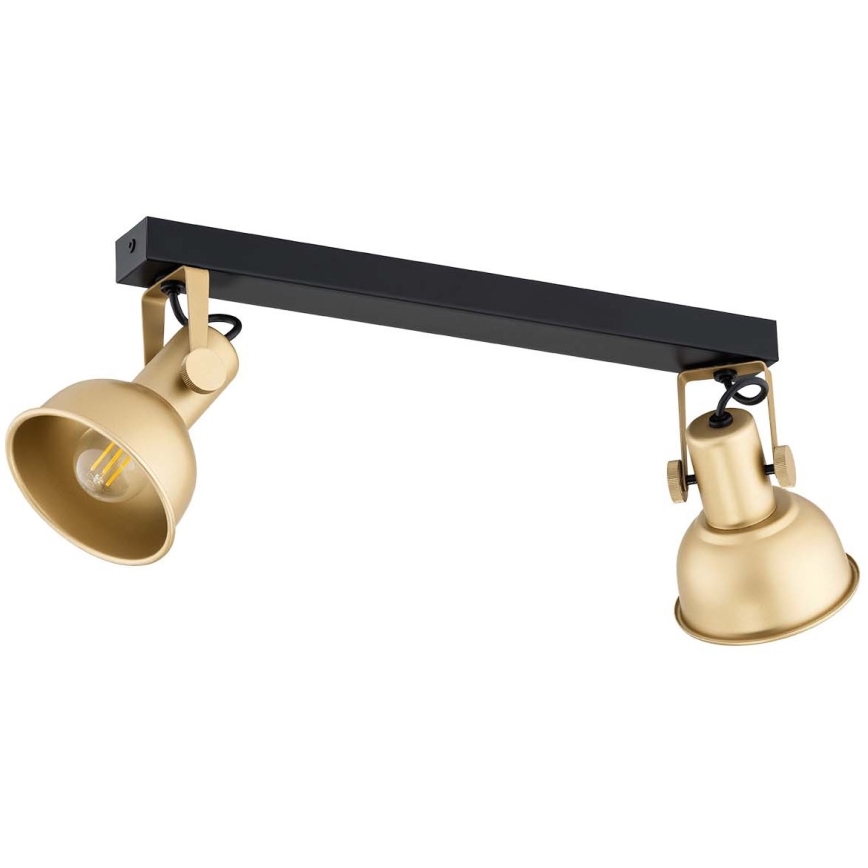 Argon 7144 - Reflektorska lampa LENORA 2xE14/7W/230V zlatna/crno