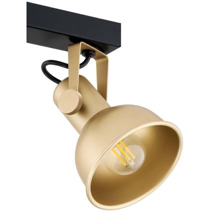 Argon 7144 - Reflektorska lampa LENORA 2xE14/7W/230V zlatna/crno