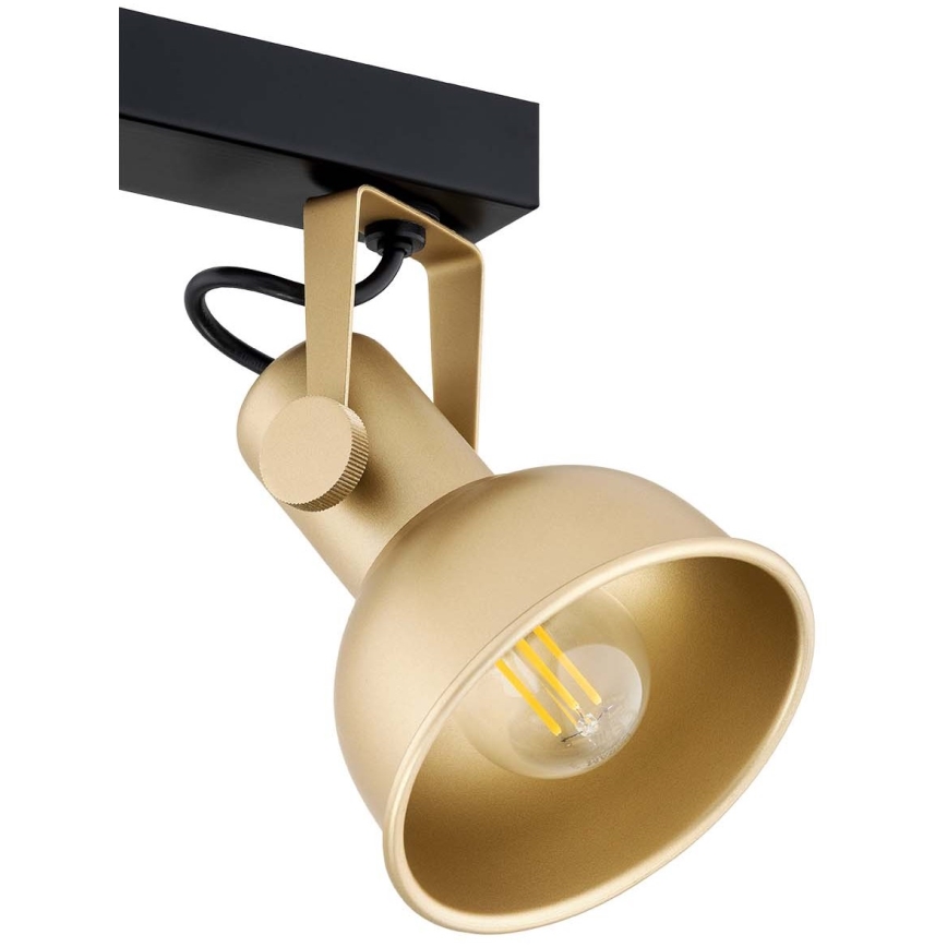 Argon 7144 - Reflektorska lampa LENORA 2xE14/7W/230V zlatna/crno