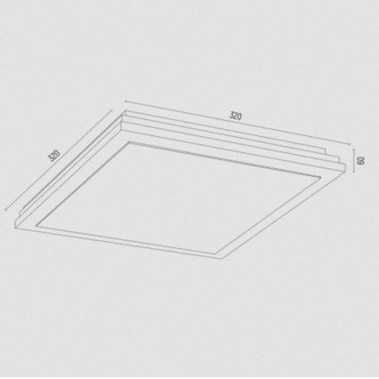Argon 7146 - Plafonjera CASERTA 2xE27/15W/230V 32x32 cm