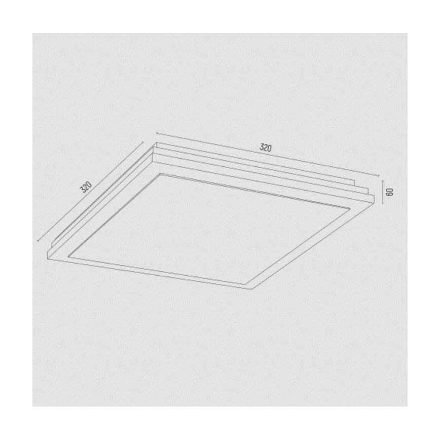 Argon 7146 - Plafonjera CASERTA 2xE27/15W/230V 32x32 cm