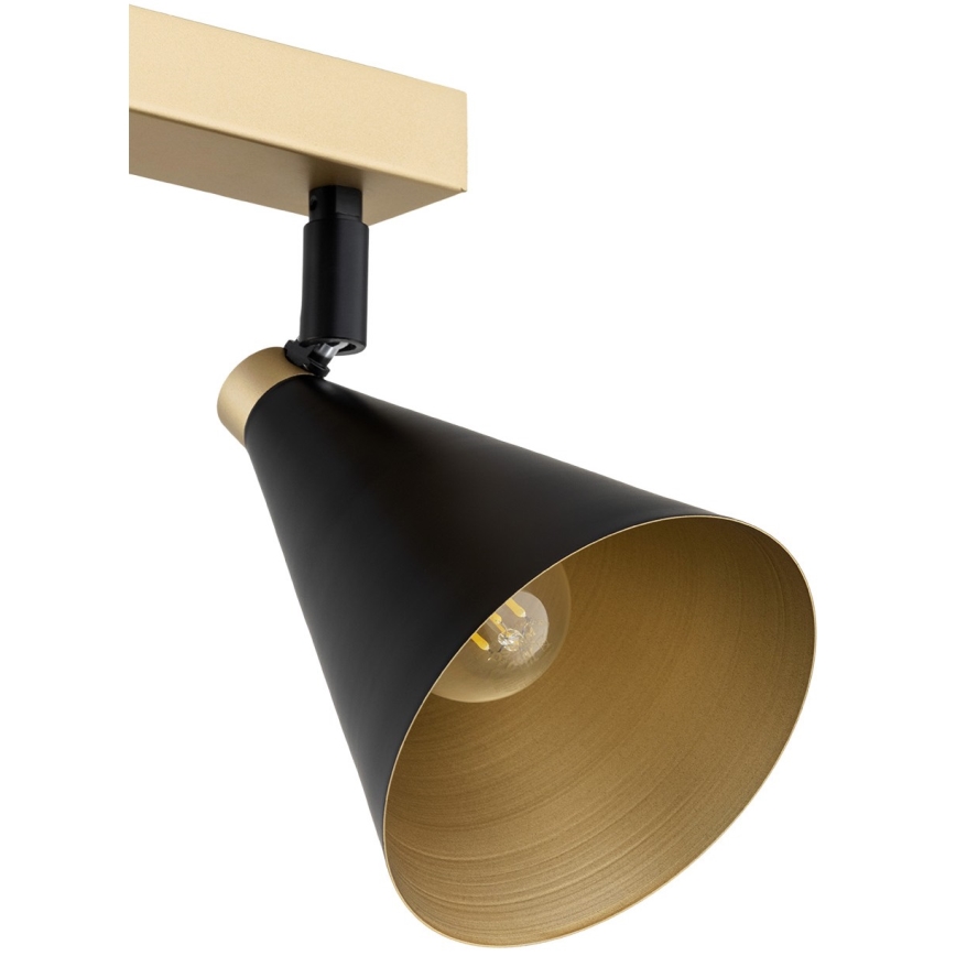 Argon 7147 - Reflektorska lampa LUCINDA 2xE14/7W/230V crno/zlatna
