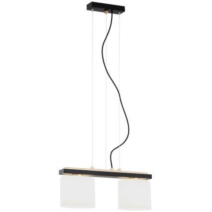 Argon 7164 - Luster na sajli CANOA 2xE27/15W/230V crno