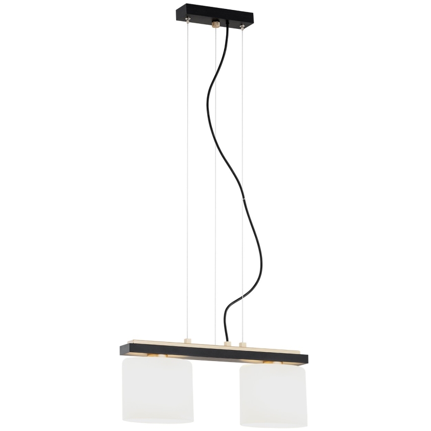 Argon 7164 - Luster na sajli CANOA 2xE27/15W/230V crno