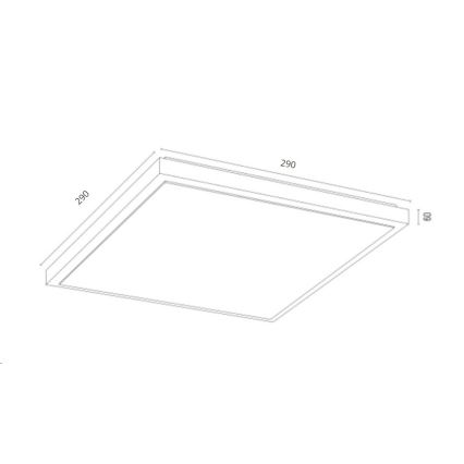 Argon 7167 - Plafonjera CARLSON 2xE27/15W/230V 29x29 cm zlatna