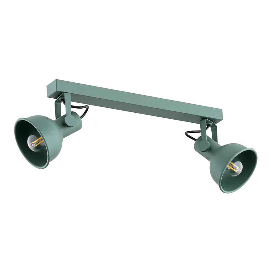 Argon 7174 - Reflektorska lampa LENORA 2xE14/7W/230V zelena