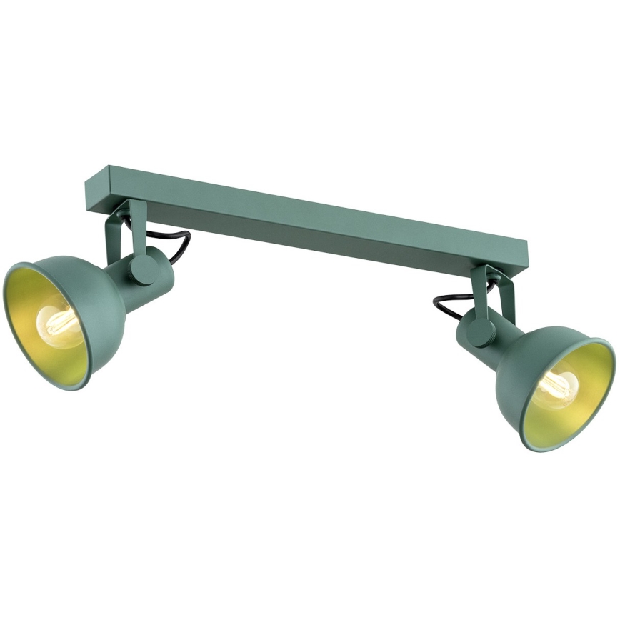 Argon 7174 - Reflektorska lampa LENORA 2xE14/7W/230V zelena