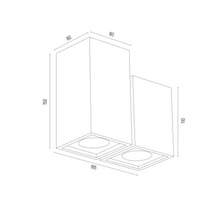 Argon 7175 - Reflektorska lampa MORTIMER 2xGU10/5W/230V