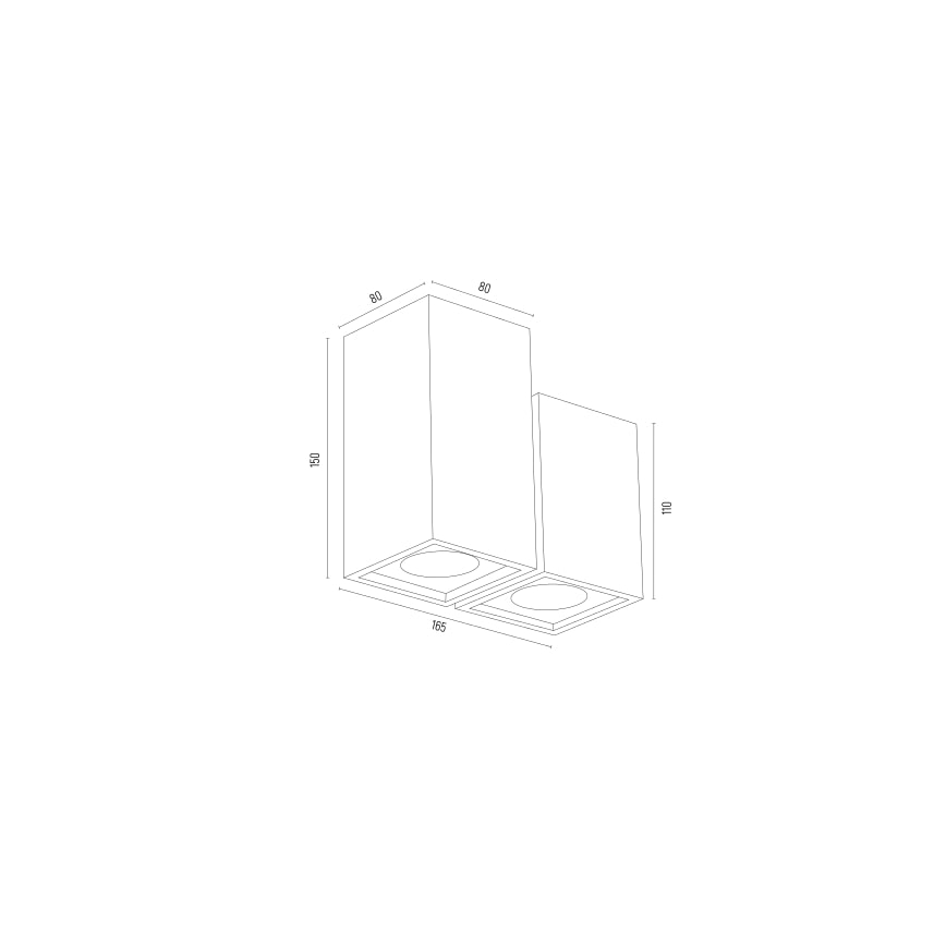 Argon 7175 - Reflektorska lampa MORTIMER 2xGU10/5W/230V