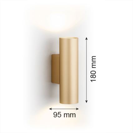 Argon 7178 - Zidna lampa MITOS PLUS 2xGU10/5W/230V zlatna