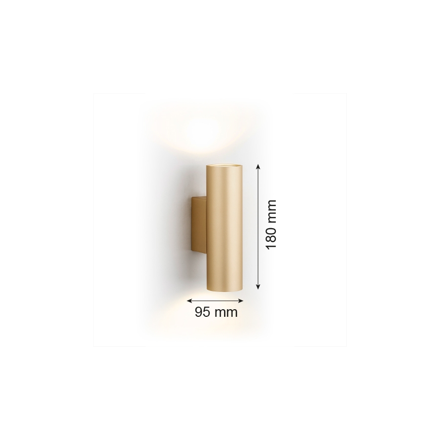 Argon 7178 - Zidna lampa MITOS PLUS 2xGU10/5W/230V zlatna