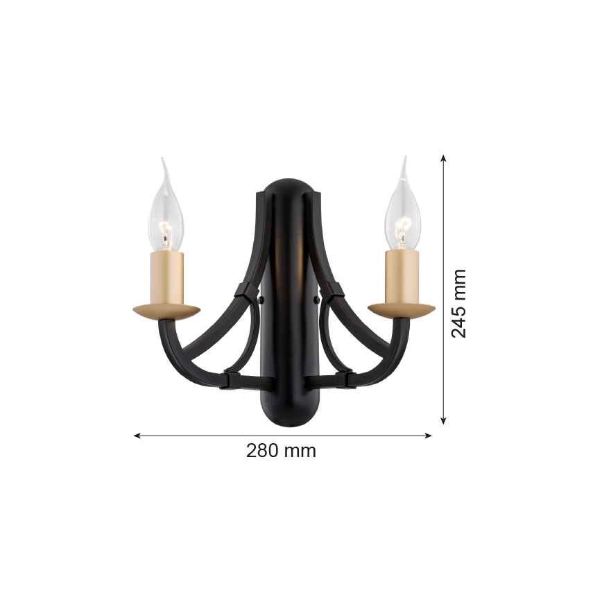 Argon 7181 - Zidna lampa LORENZO 2xE14/7W/230V