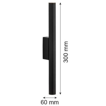 Argon 7222 - LED Zidna lampa GRECO 2xLED/4,2W/230V 3000K crno