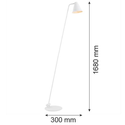 Argon 8001 - Podna lampa AVALONE 1xE27/15W/230V beli