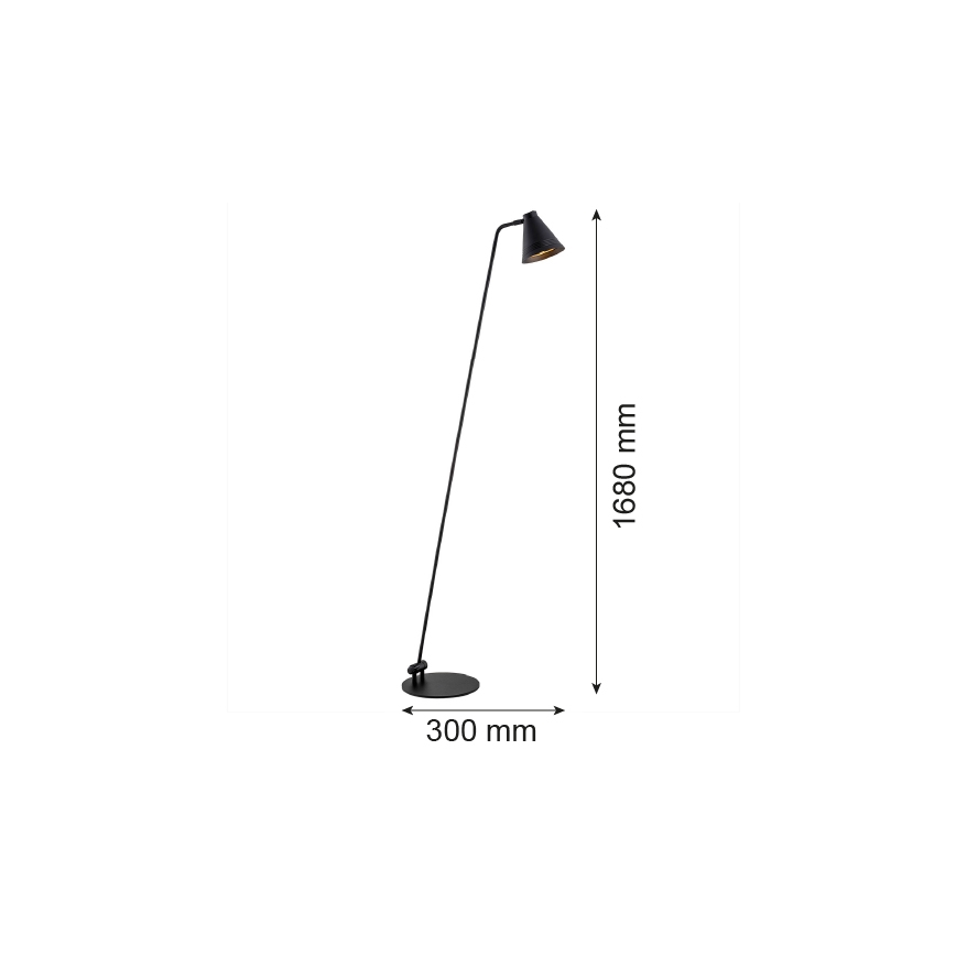 Argon 8003 - Podna lampa AVALONE 1xE27/15W/230V crno