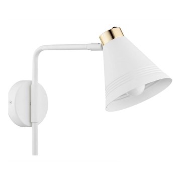 Argon 8006 - Zidna lampa AVALONE 1xE27/15W/230V 34 cm beli/zlatna