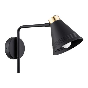 Argon 8008 - Zidna lampa AVALONE 1xE27/15W/230V 34 cm crno/zlatna