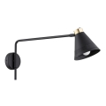 Argon 8009 - Zidna lampa AVALONE 1xE27/15W/230V 57 cm crno/zlatna