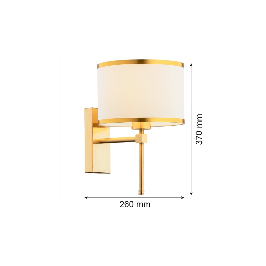 Argon 8033 - Zidna lampa ABBANO 1xE27/15W/230V mesing/beli
