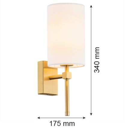 Argon 8034 - Zidna lampa ABRUZZO 1xE14/7W/230V mesing/beli