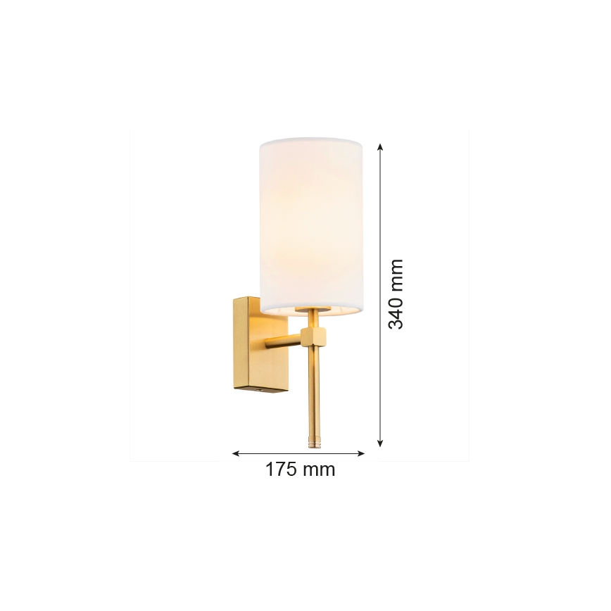 Argon 8034 - Zidna lampa ABRUZZO 1xE14/7W/230V mesing/beli