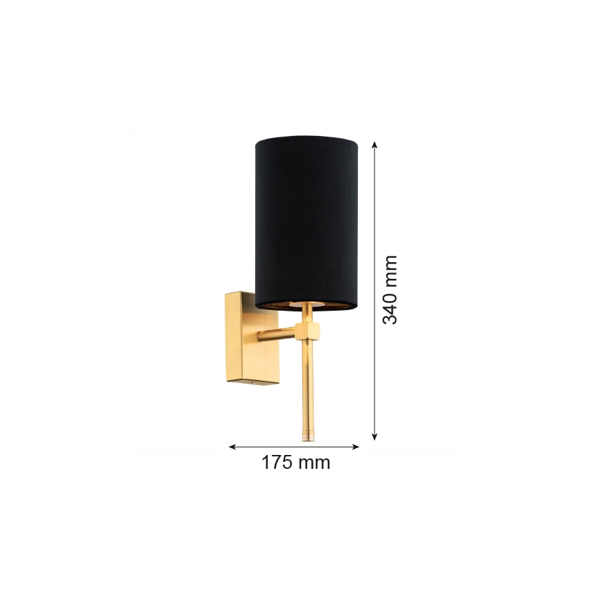 Argon 8035 - Zidna lampa ABRUZZO 1xE14/7W/230V mesing/crno