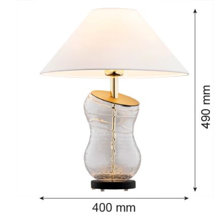 Argon 8036 - Stona lampa VENETO 1xE27/15W/230V beli/mesing/crno