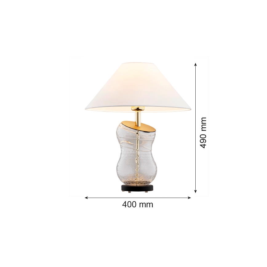Argon 8036 - Stona lampa VENETO 1xE27/15W/230V beli/mesing/crno