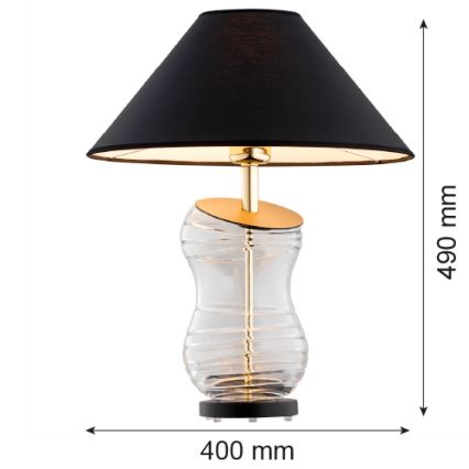 Argon 8037 - Stona lampa VENETO 1xE27/15W/230V crno/mesing