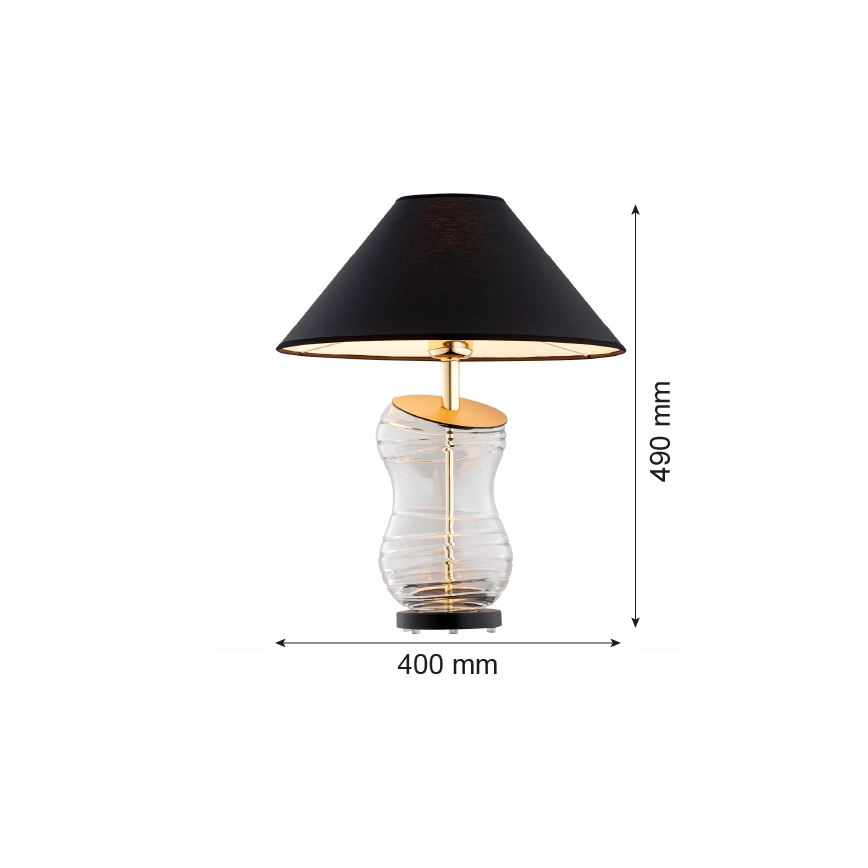 Argon 8037 - Stona lampa VENETO 1xE27/15W/230V crno/mesing