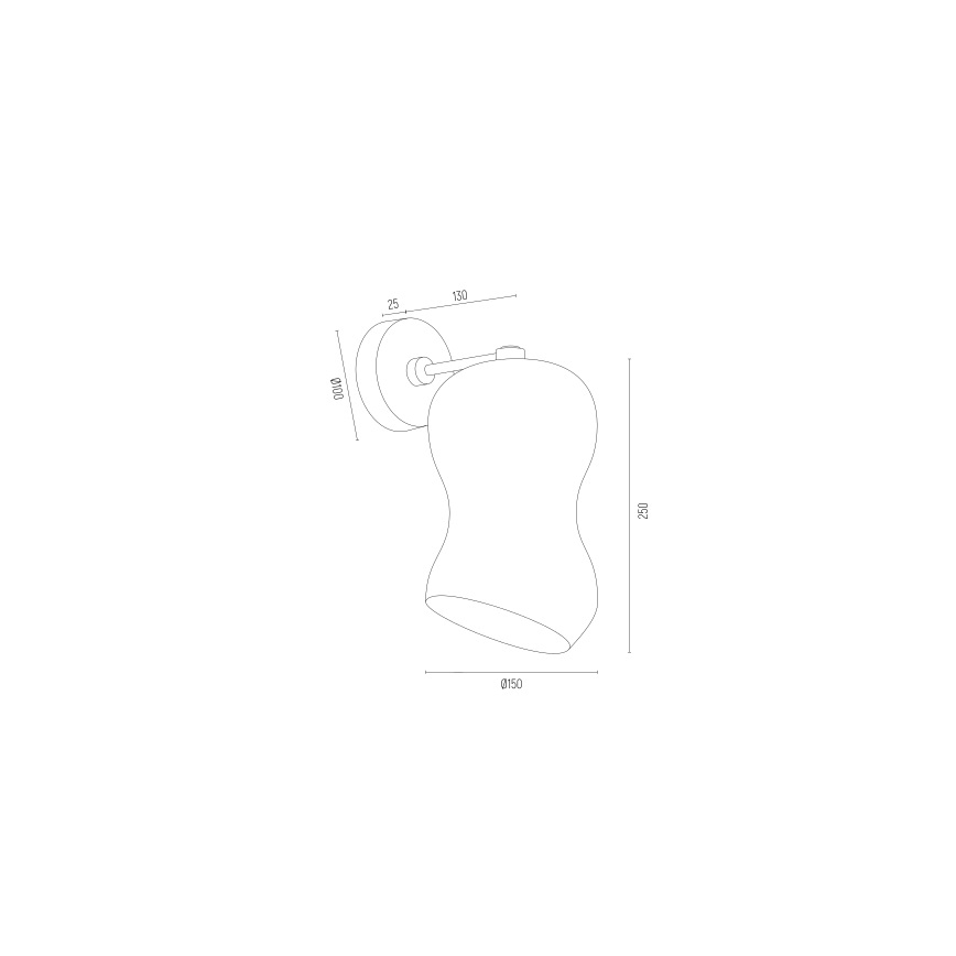 Argon 8046 - Zidna lampa SALERNO 1xE27/15W/230V zlatna