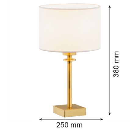 Argon 8047 - Stona lampa ABBANO 1xE27/15W/230V mesing/beli