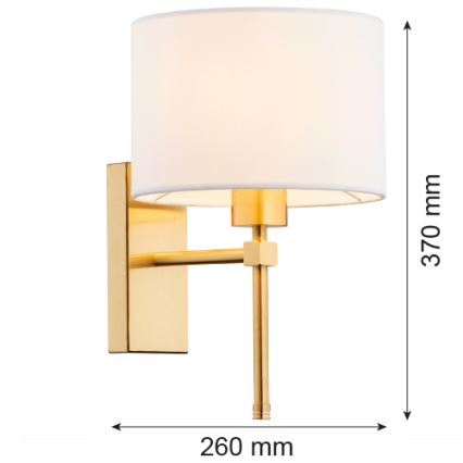 Argon 8048 - Zidna lampa ABBANO 1xE27/15W/230V mesing/beli