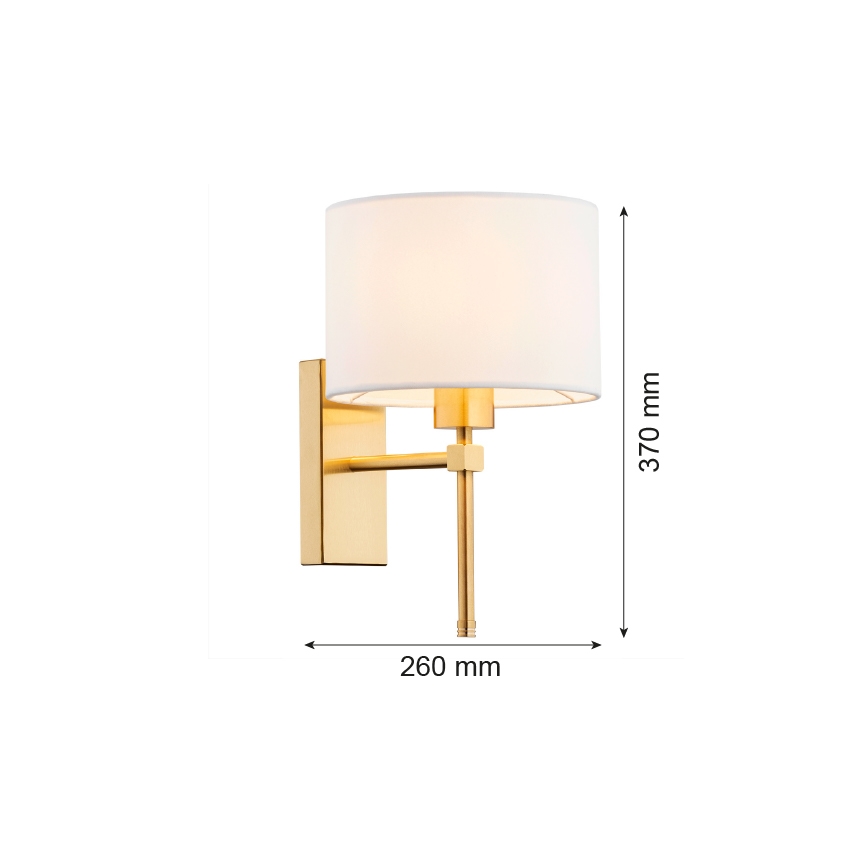 Argon 8048 - Zidna lampa ABBANO 1xE27/15W/230V mesing/beli