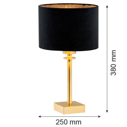 Argon 8049 - Stona lampa ABBANO 1xE27/15W/230V mesing/crno