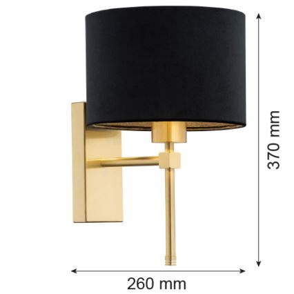 Argon 8050 - Zidna lampa ABBANO 1xE27/15W/230V mesing/crno