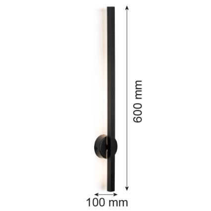 Argon 8052 - LED Zidna lampa ASSE LED/6W/230V crno