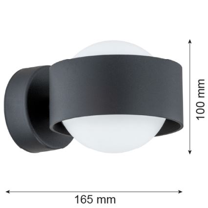 Argon 8059 - Zidna lampa MASSIMO PLUS 1xG9/6W/230V crno