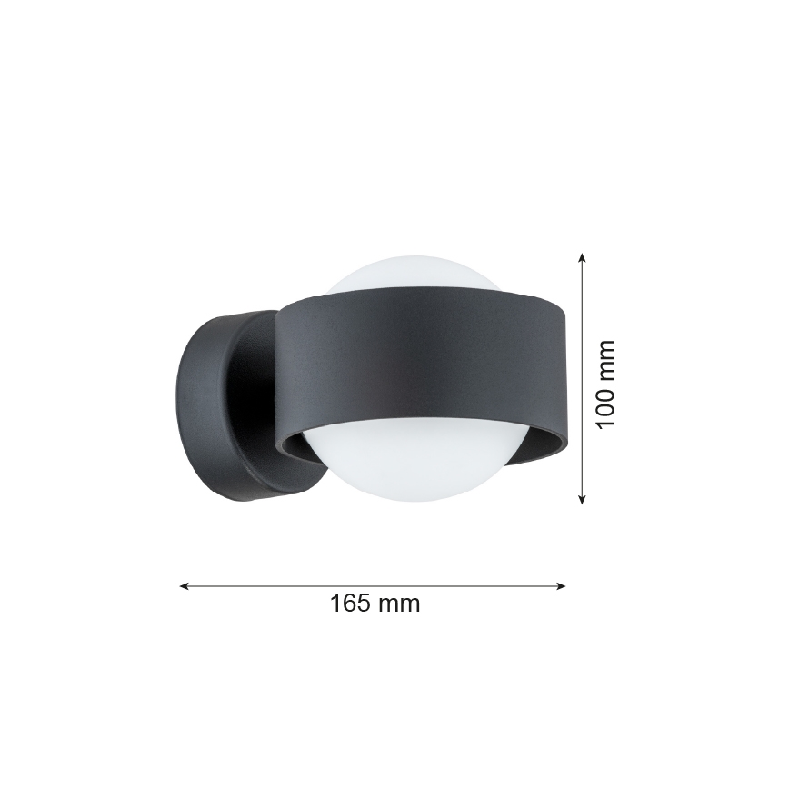 Argon 8059 - Zidna lampa MASSIMO PLUS 1xG9/6W/230V crno