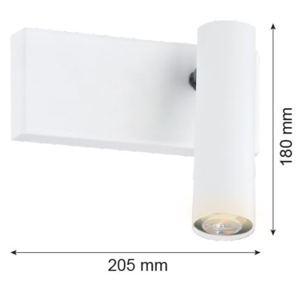 Argon 8064 - Zidna reflektorska lampa ETNA 1xG9/6W/230V beli