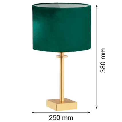 Argon 8106 - Stona lampa ABBANO 1xE27/15W/230V mesing/zelena