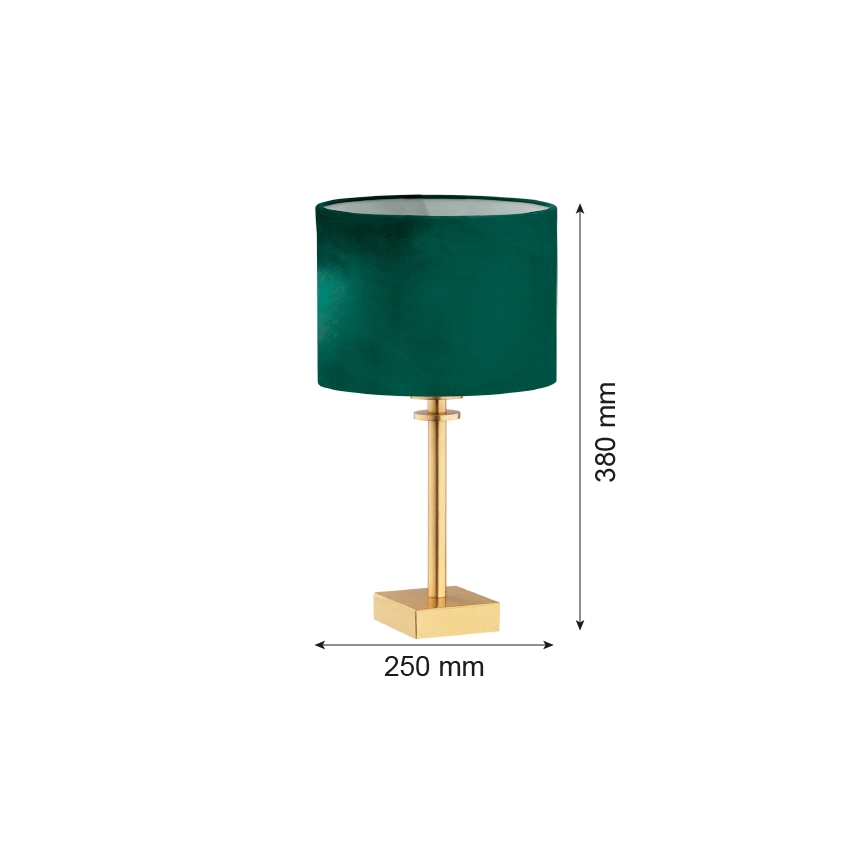 Argon 8106 - Stona lampa ABBANO 1xE27/15W/230V mesing/zelena