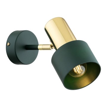 Argon 8111 - Zidna reflektorska lampa DORIA 1xE27/15W/230V zelena/mesing