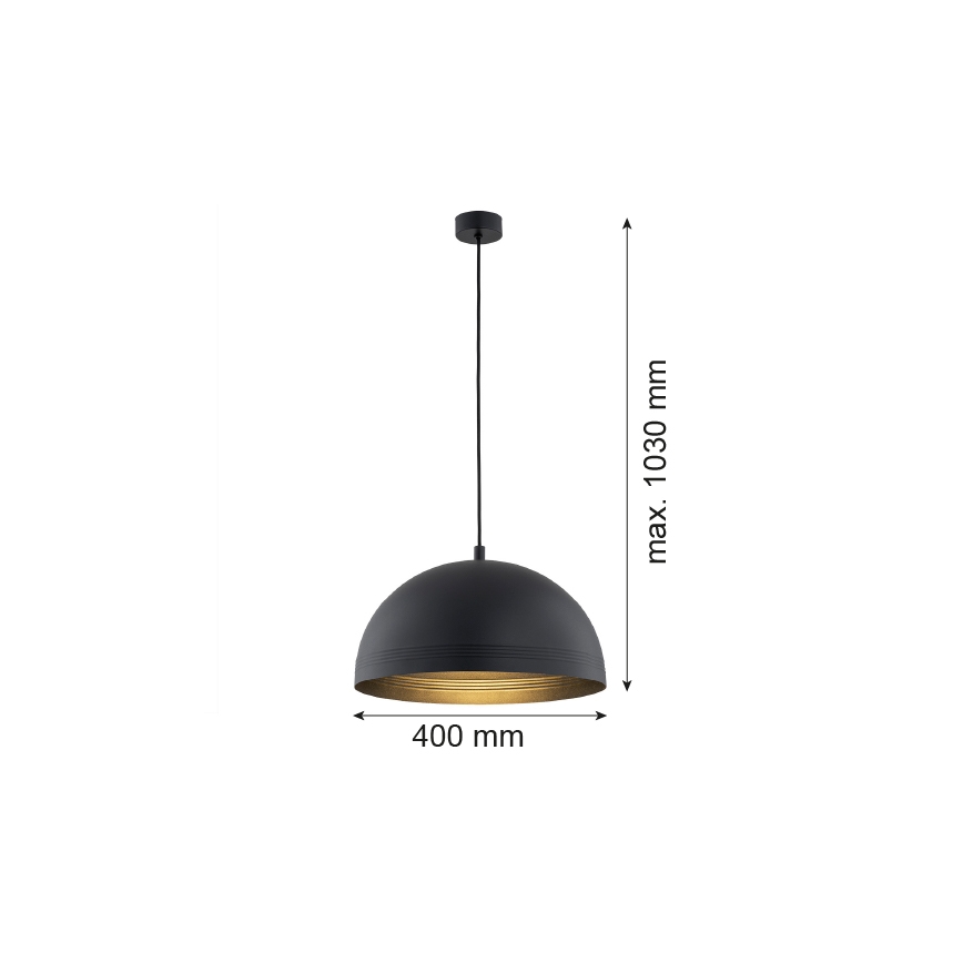 Argon 8242 - Luster na sajli BONITA 1xE27/15W/230V crno