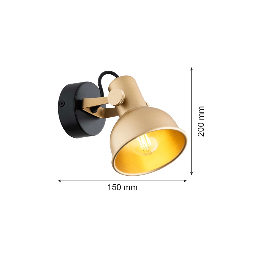 Argon 8248 - Reflektorska lampa LENORA 1xE14/7W/230V zlatna/crno
