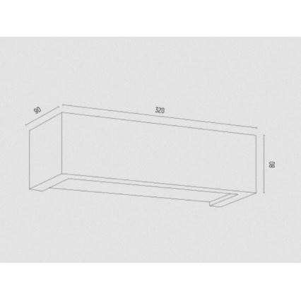Argon 8250 - Zidna lampa CASERTA 1xE27/15W/230V 32 cm