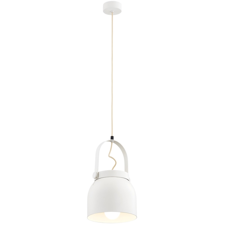 Argon 8280 - Luster na sajli LOGAN 1xE27/15W/230V pr. 20 cm beli
